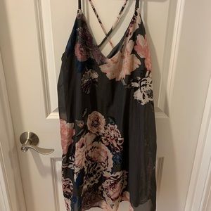 Grey floral dress